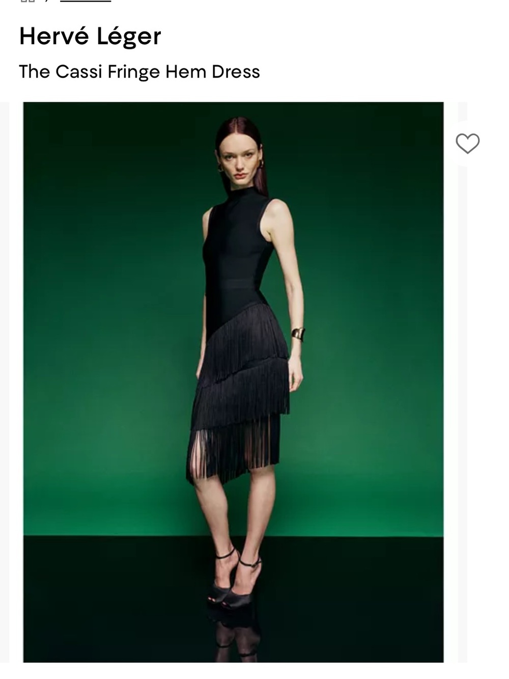 Hervé Léger Black Asymmetrical Fringe Dress